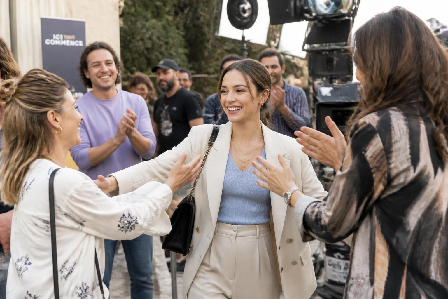 découvrez le grand retour très attendu d'elsa bois sur le plateau de tournage de 'ici tout commence', une reprise qui ravit les fans de la série.