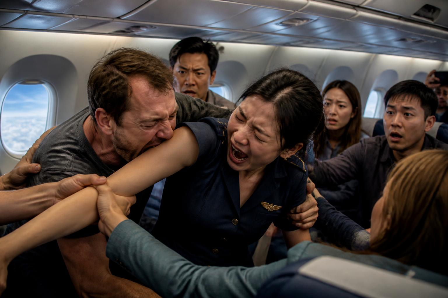 incident en vol melbourne-dallas : un passager mord un membre d’équipage, forçant la redirection de l’avion vers tahiti sous surveillance stricte pour garantir la sécurité de tous.