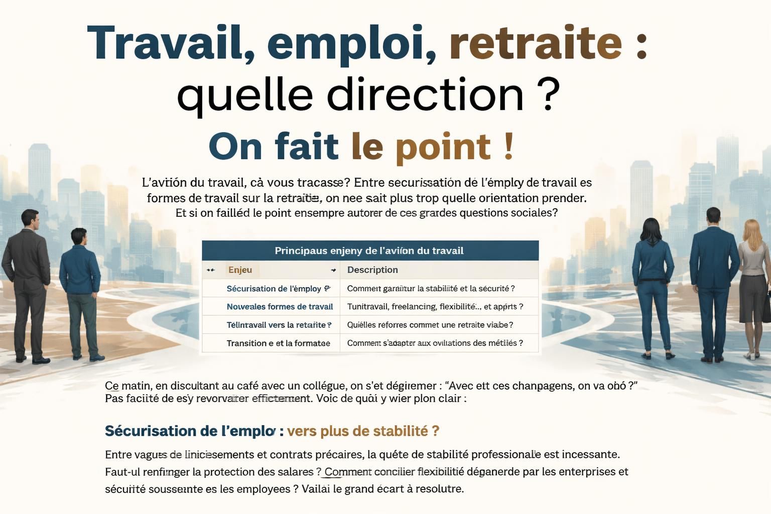 découvrez les enjeux et perspectives dévoilés dans l'invitation mystérieuse à la conférence sur le travail, l'emploi et la retraite. quelle direction prendra ce débat essentiel ?