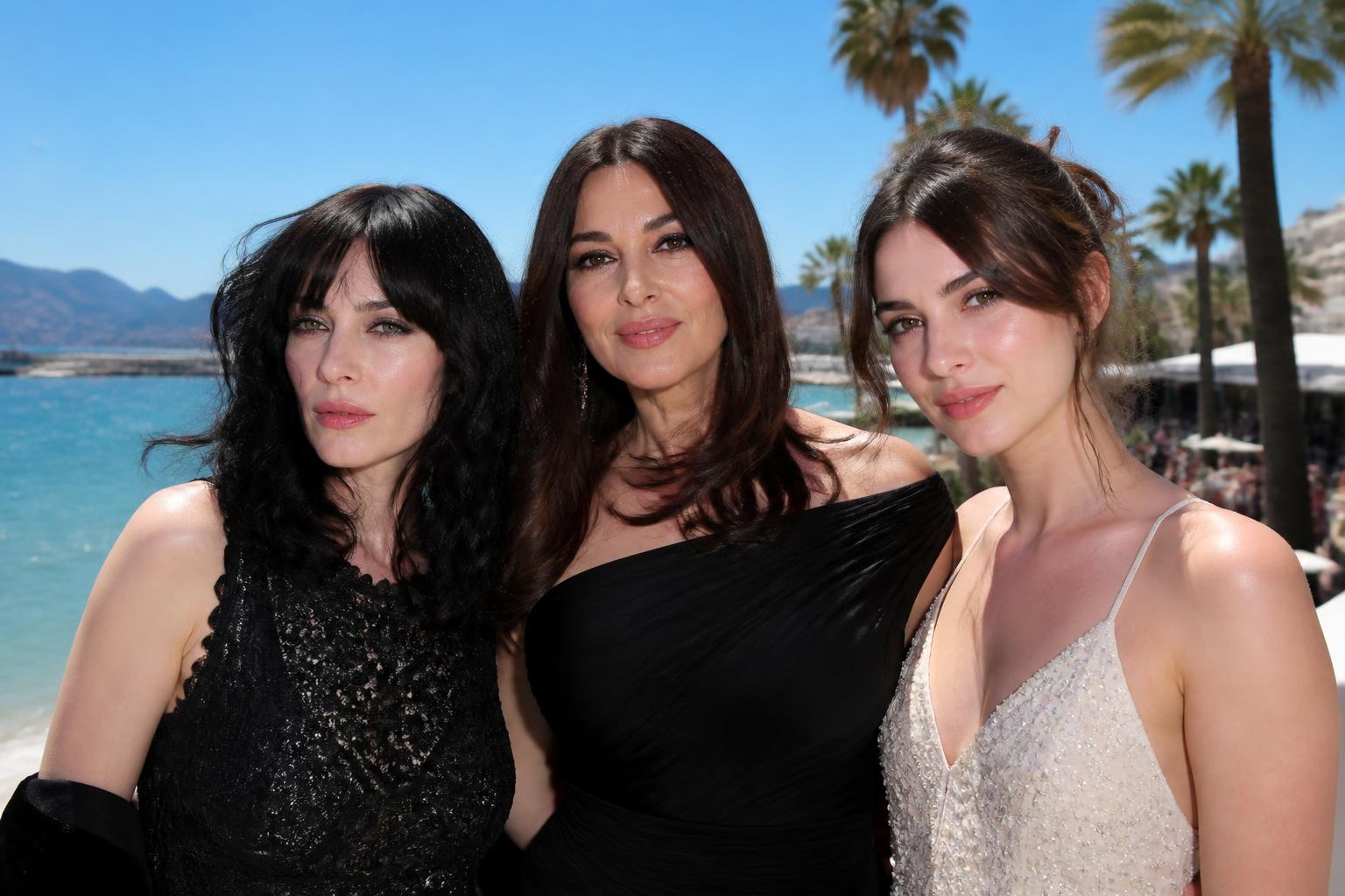 découvrez les portraits captivants d'isabelle adjani, monica bellucci et anamaria vartolomei, les icônes éclatantes mises en lumière par paris match sur la croisette.