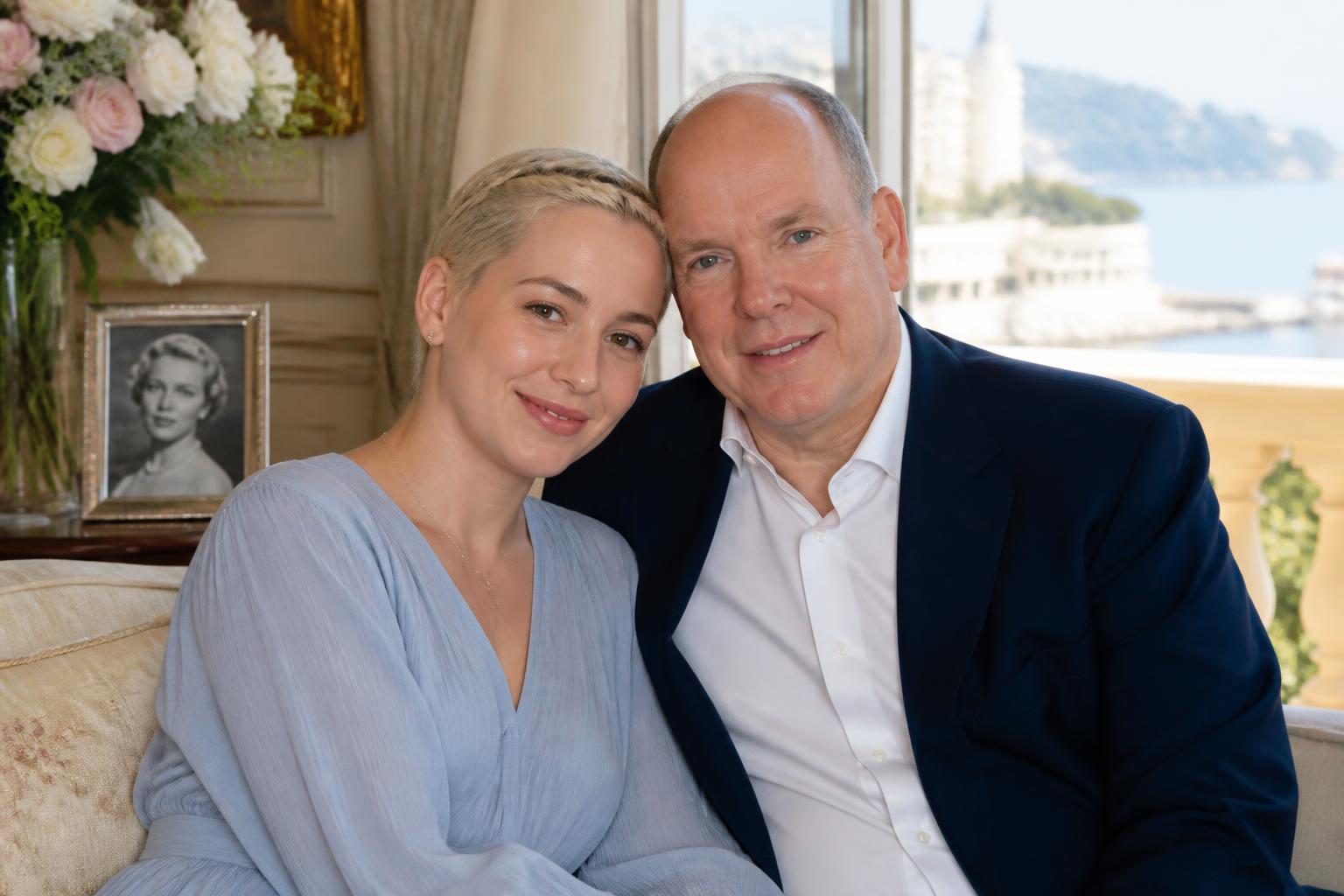 découvrez une photo rare de jazmin grimaldi et albert de monaco, capturant un tendre moment de complicité père-fille en hommage à grace kelly.