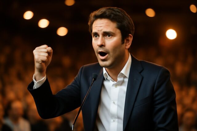 Je-laisse-aux-autres-le-sang-et-les-larmes-Gabriel-Attal-deploie-toute-sa-passion-lors-de-son-premier-meeting-en-tant-que-candidat-640x427 Jordan Bardella lance un ultimatum à Attal, Retailleau et Philippe : « On ne rebâtit pas une nation avec ses démolisseurs » en vue de 2027