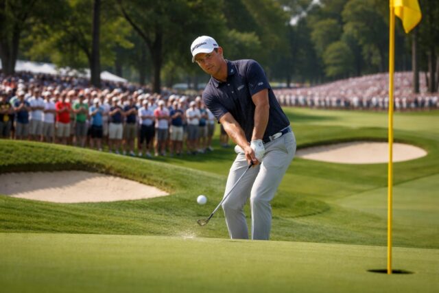 Justin-Rose-realise-un-chip-spectaculaire-pour-un-eagle-determinant-et-franchit-le-cut-au-PGA-Championship-640x427 Wimbledon : Carlos Alcaraz fait une pause et renonce au tournoi malgré sa phase de rétablissement - Starsporttv