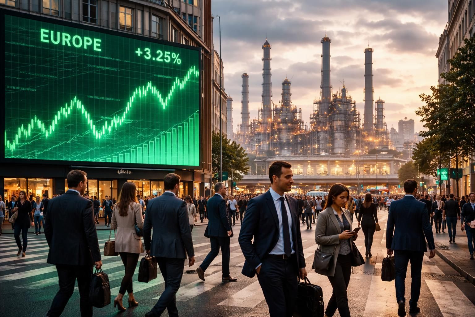 l'europe clôture en hausse après une séance mouvementée, malgré une baisse du prix du pétrole, reflétant l'incertitude des marchés.