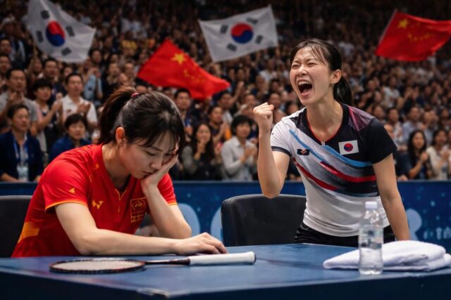 La-Chine-privee-de-Wang-Chuqin-sincline-face-a-la-Coree-du-Sud-signant-sa-premiere-defaite-en-26-ans-aux-Championnats-du-monde-par-equipes-640x427 Coupe du Monde 2026 : Plongée dans l'univers des mascottes avec un élan, un jaguar et un aigle !