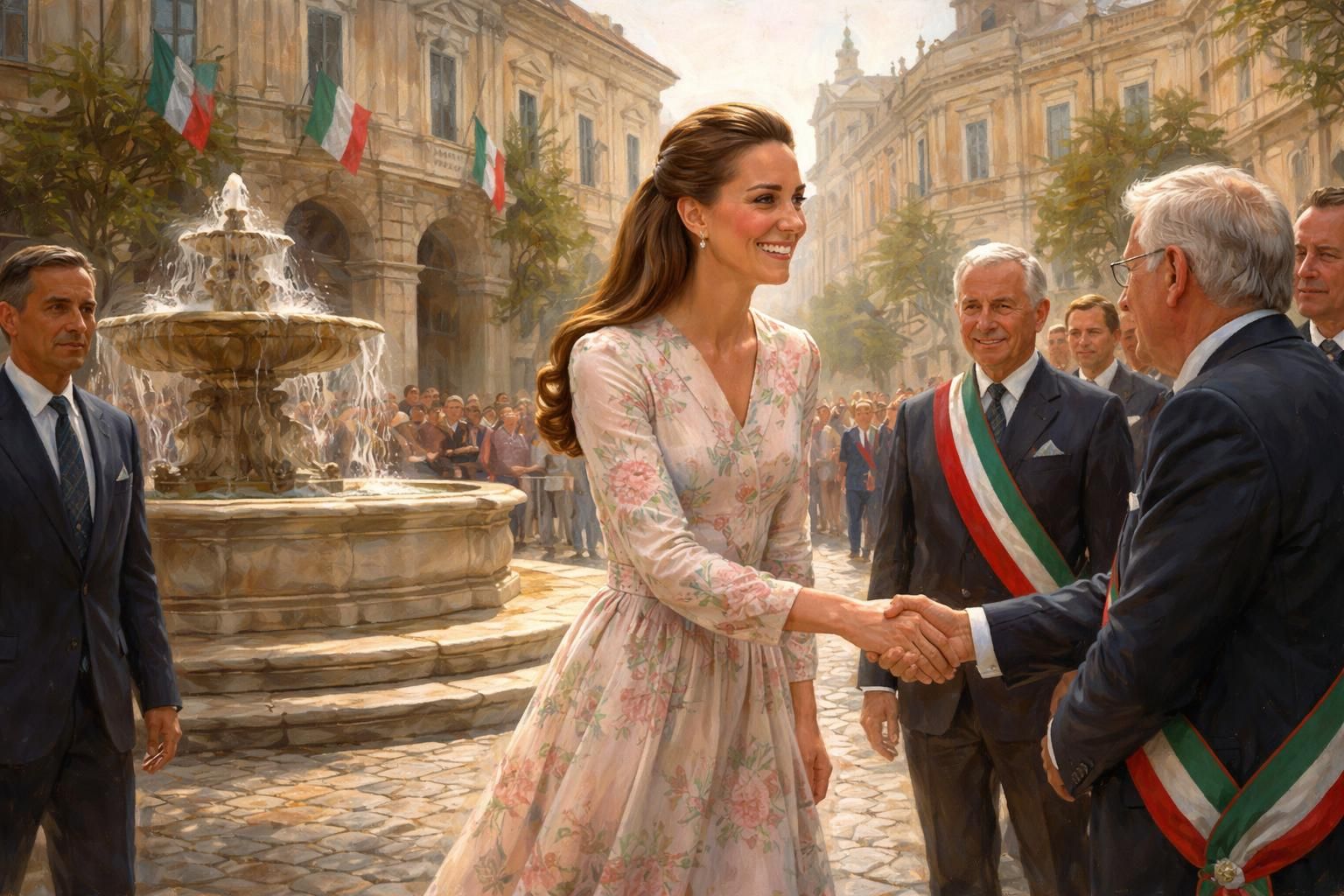 la princesse kate débute sa première visite officielle à l'étranger en plus de trois ans, avec un voyage remarquable en italie.
