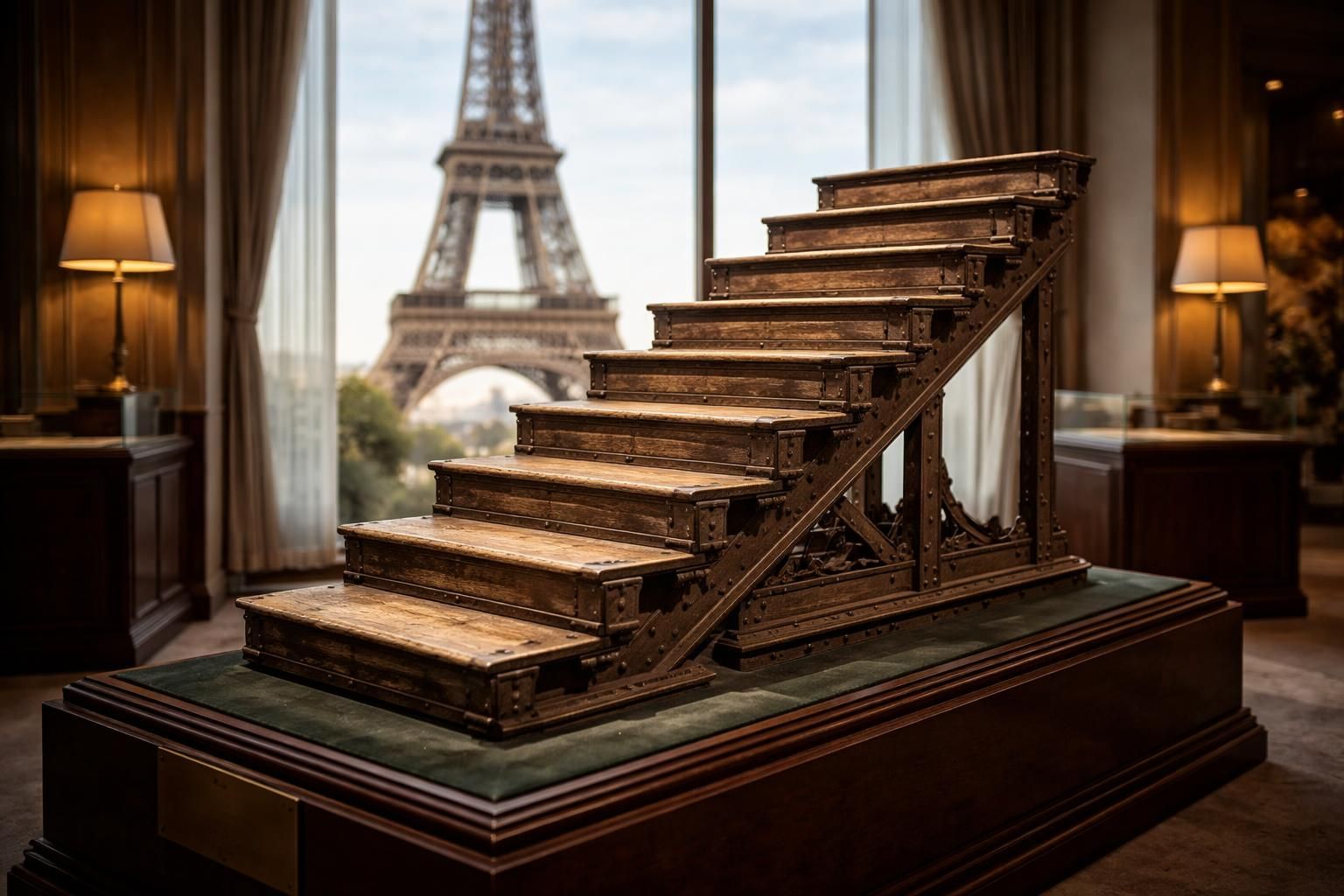 découvrez l'histoire fascinante de la tour eiffel avec la vente aux enchères exceptionnelle de 14 vieilles marches, adjugées à 450 000 euros, un souvenir unique du monument emblématique de paris.