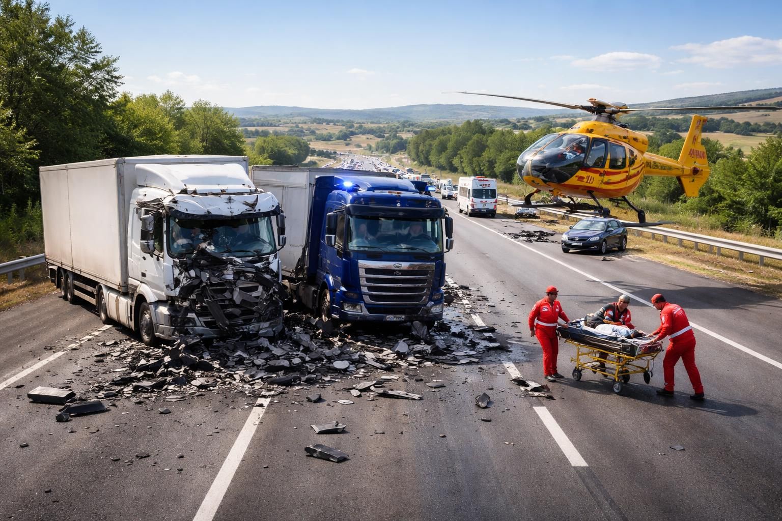 accident spectaculaire dans le lauragais : collision entre deux poids lourds sur l'autoroute, un conducteur évacué en urgence par hélicoptère. suivez les détails de cet incident majeur.