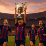le barça s'impose brillamment contre les lyonnaises et décroche sa quatrième étoile en ligue des champions, marquant une nouvelle page historique du football féminin.