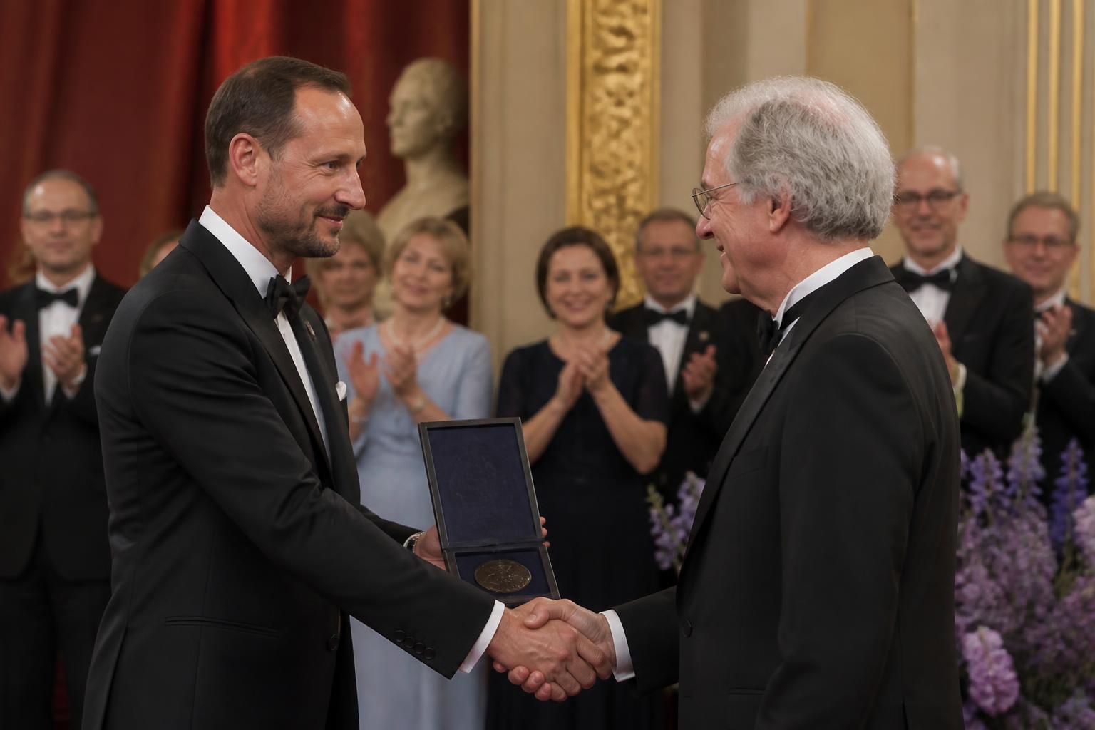 le prince héritier haakon célèbre l'excellence en mathématiques en remettant le prestigieux prix abel, honorant les esprits brillants et leurs contributions majeures.