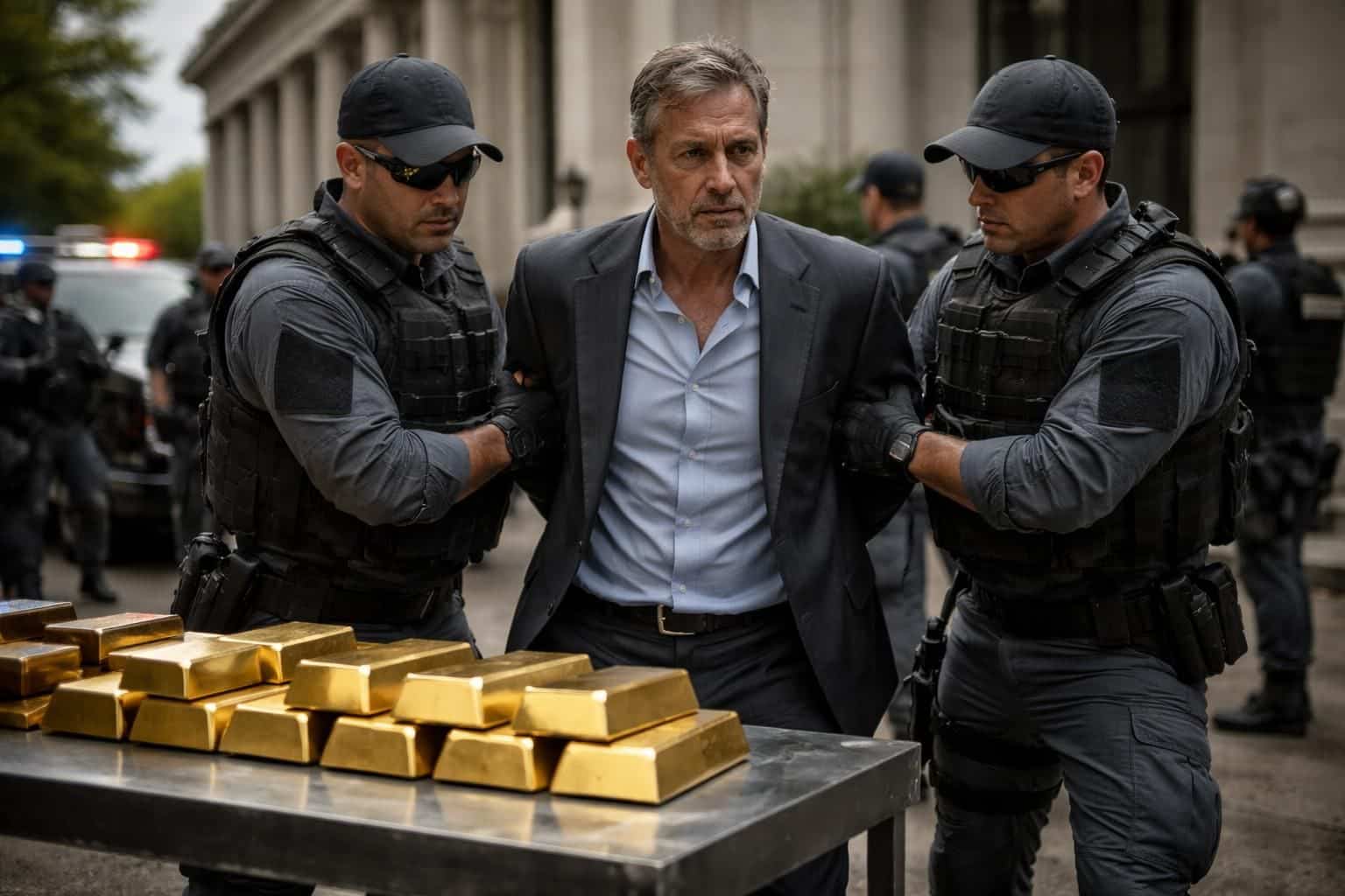 les autorités américaines arrêtent un ancien agent de la cia et saisissent des lingots d'or d'une valeur estimée à 40 millions de dollars dans une opération majeure.