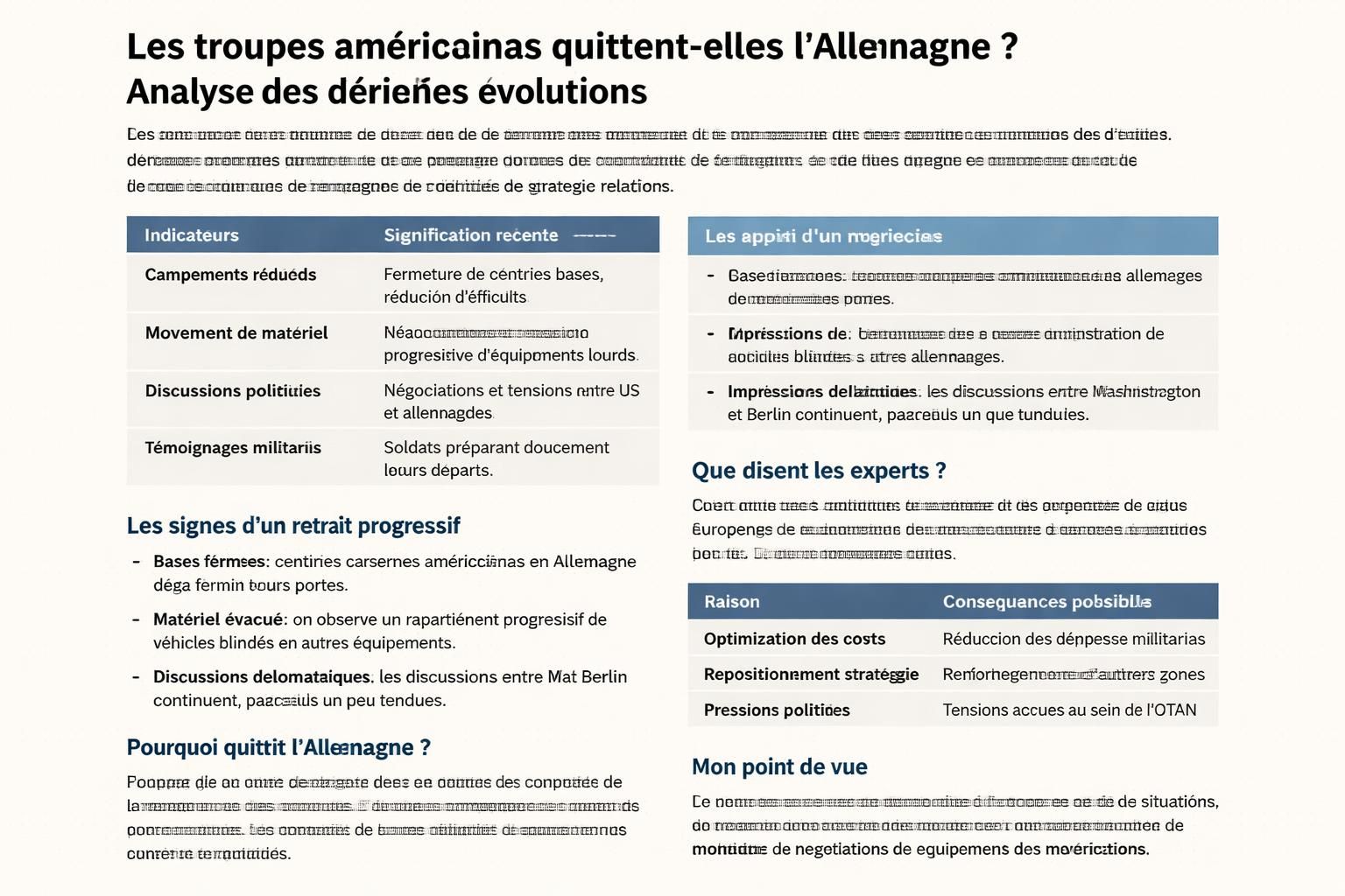 les états-unis annoncent le retrait de 5 000 soldats stationnés en allemagne prévu d'ici la fin de l'année prochaine, une décision majeure pour la présence militaire américaine en europe.