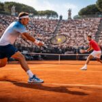 suivez le match palpitant entre lorenzo musetti et francisco cerundolo au 3e tour de l'atp 1000 de rome, dimanche 10 mai 2026. ne manquez aucune action de ce duel intense sur terre battue.