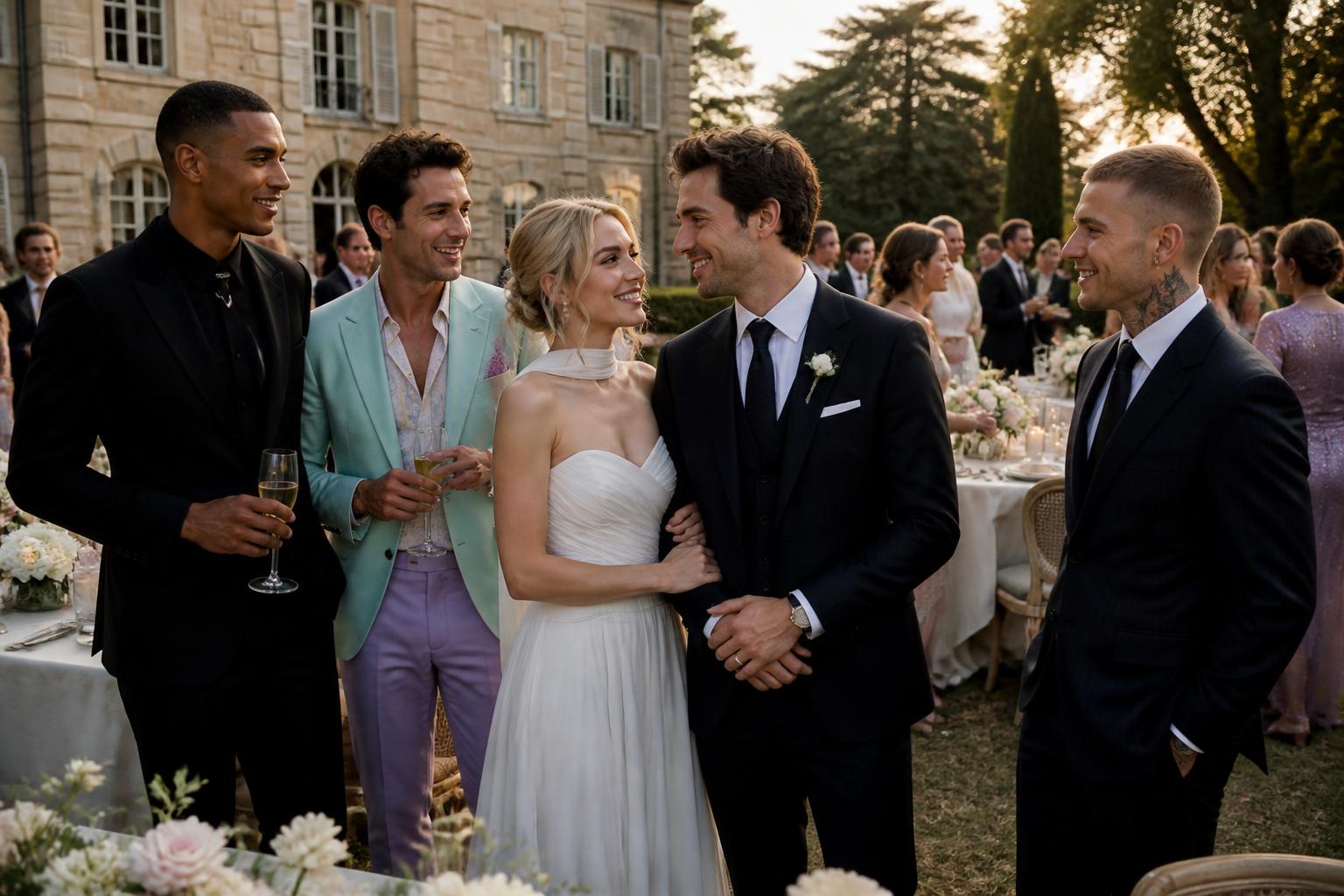 découvrez les détails du mariage de louane et florian rossi, avec la présence exceptionnelle de stromae, mika, et m. pokora parmi les invités de prestige.