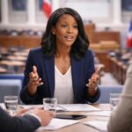 prisca thévenot (epr) défend la taxation des superprofits lors de l'événement made in montebourg, soulignant que l'imposition favorise également la création.