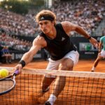 revivez les 8es de finale des masters de rome où alexander zverev impressionne avec un coup de filet exceptionnel et une précision redoutable face à luciano darderi.