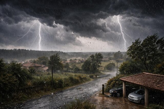 Meteo-France-declenche-une-vigilance-jaune-dans-les-Landes-face-aux-risques-de-grele-fortes-pluies-et-orages-640x427 Terroir en action : une vache écossaise charme la France - Extrait vidéo Météo à la carte - France TV