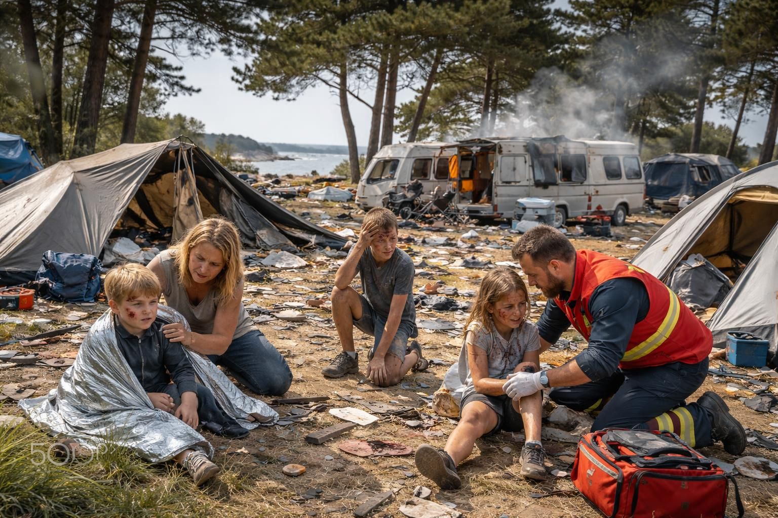 une explosion survient dans un camping du morbihan, blessant cinq personnes, dont quatre enfants. découvrez les circonstances de cet incident et les mesures prises.