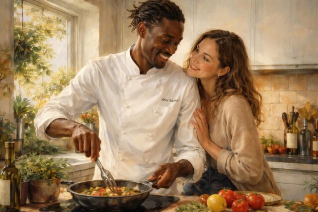 Mory-Sacko-Top-Chef-ouvre-son-coeur-les-coulisses-de-sa-vie-quotidienne-avec-sa-femme-Emilie-640x427 Maillots de l'équipe de France : une tunique révolutionnaire pour la Coupe du Monde dévoilée malgré son prix élevé