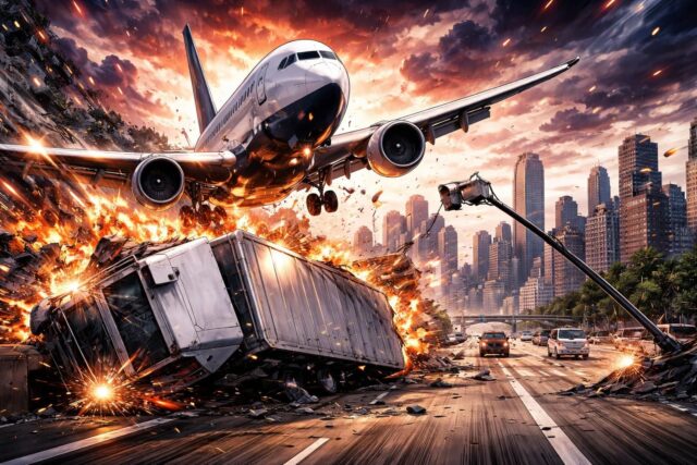 New-York-Un-avion-percute-un-camion-et-un-lampadaire-sur-lautoroute-avant-un-atterrissage-durgence-640x427 L'Espagne fait appel aux conducteurs marocains pour combler le manque de chauffeurs dans le secteur du transport - Yabiladi.com