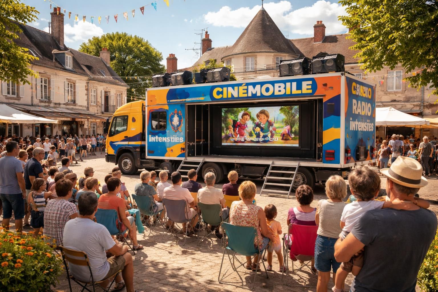 découvrez le cinémobile de radio intensité en tournée à ouzouer-le-marché (41) : une expérience unique de cinéma itinérant pour toute la famille.