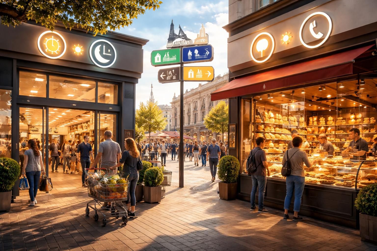 découvrez les horaires d'ouverture des commerces le 8 mai 2026 : supermarchés, boulangeries et centres commerciaux, avec des informations détaillées pour chaque ville.