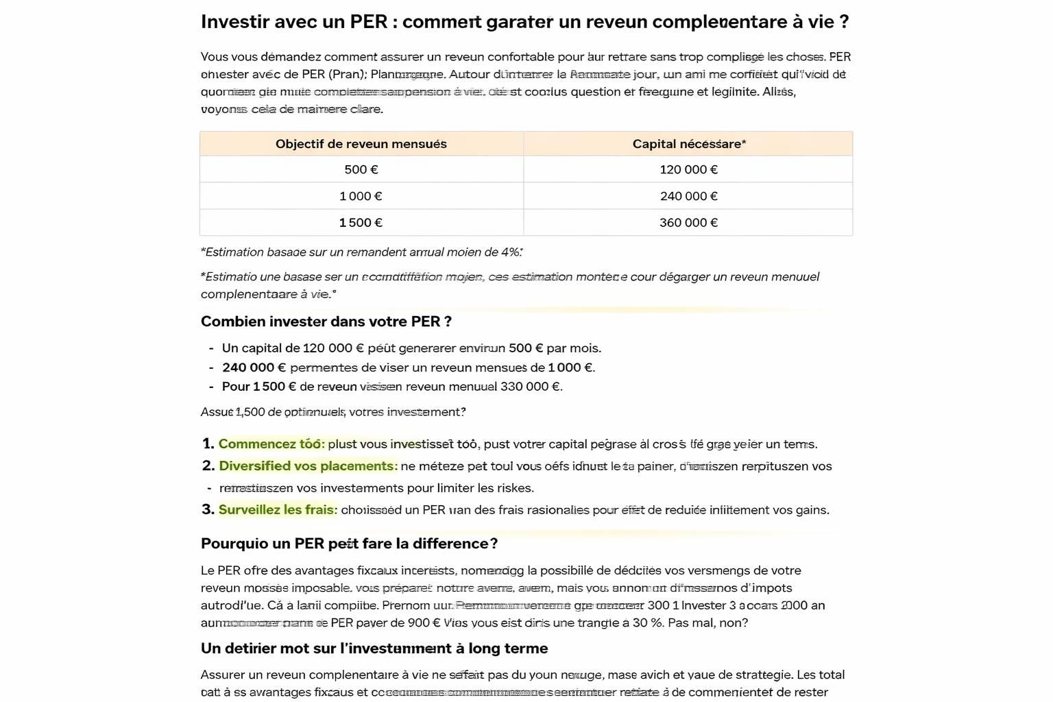 per : calculez le montant exact à investir pour garantir un complément de revenu à vie et sécuriser votre retraite en toute sérénité.