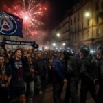 le psg célèbre un triomphe en ligue des champions, mais la nuit a été marquée par plus de 400 arrestations entre samedi et dimanche.