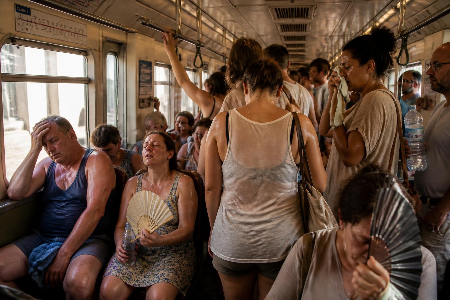 découvrez le témoignage des passagers bloqués dans un train sans climatisation lors de la canicule, une situation critique au cœur de la chaleur intense.
