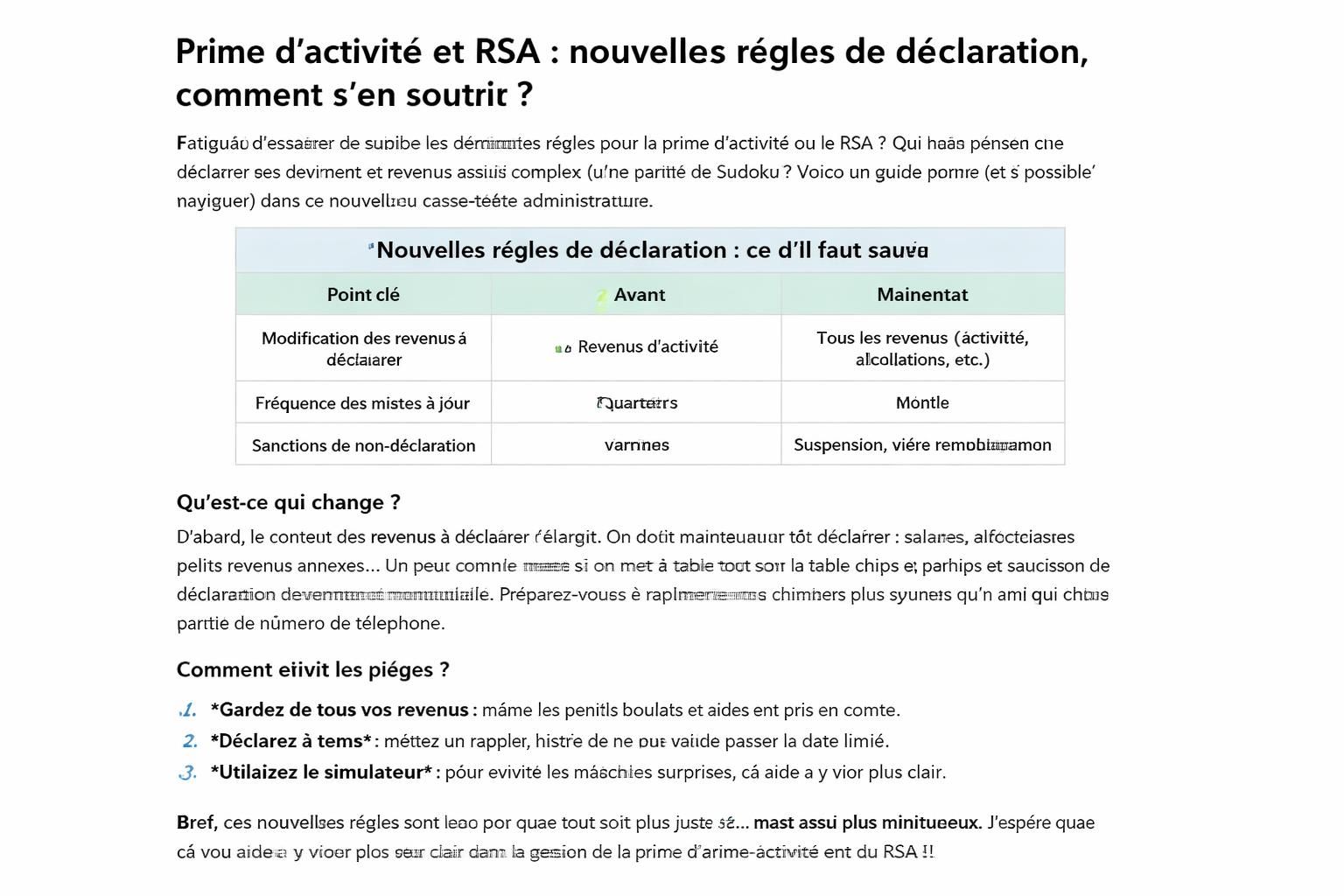 découvrez comment les nouvelles règles de déclaration pour la prime d'activité et le rsa commencent à améliorer les conditions des bénéficiaires.