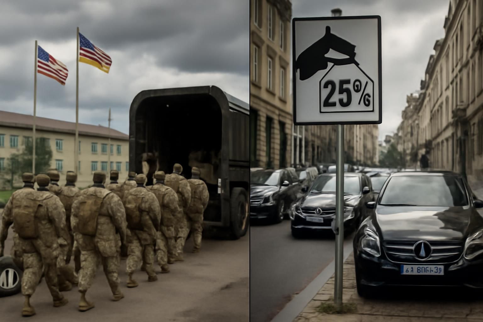 découvrez les nouvelles tensions transatlantiques avec la réduction de 5 000 soldats américains en allemagne et l'instauration d'une taxe de 25 % sur les voitures européennes, impactant les relations entre les états-unis et l'europe.