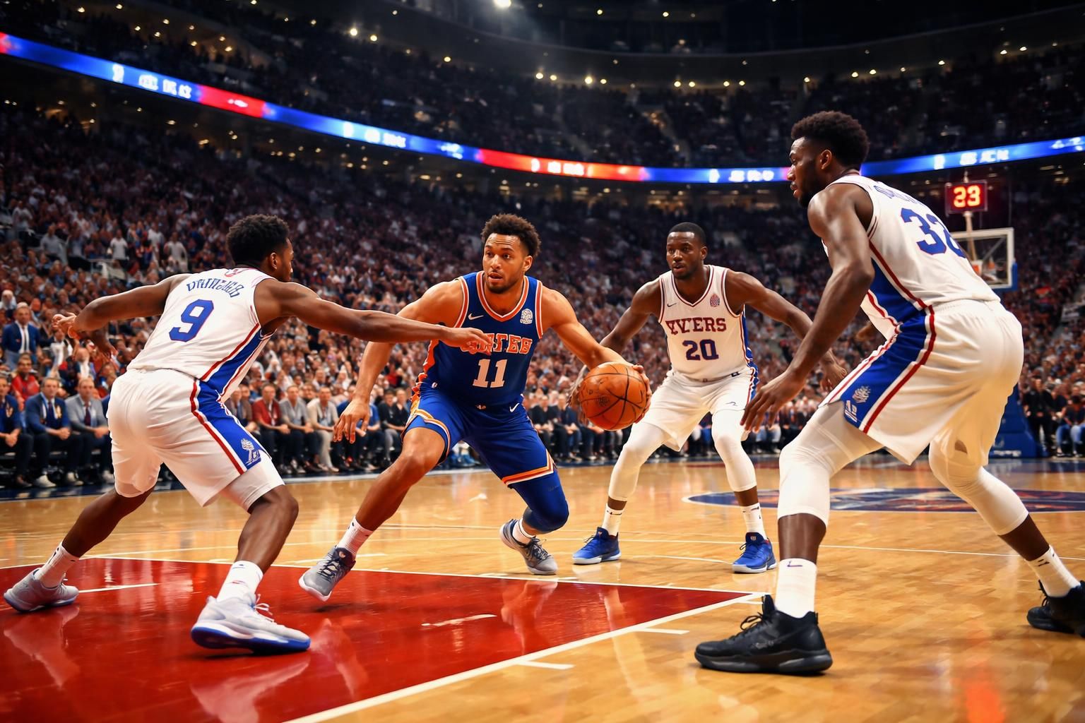 regardez en direct et gratuitement le match de basket entre les knicks et les 76ers le 8 mai 2026. ne manquez pas ce duel passionnant en live !
