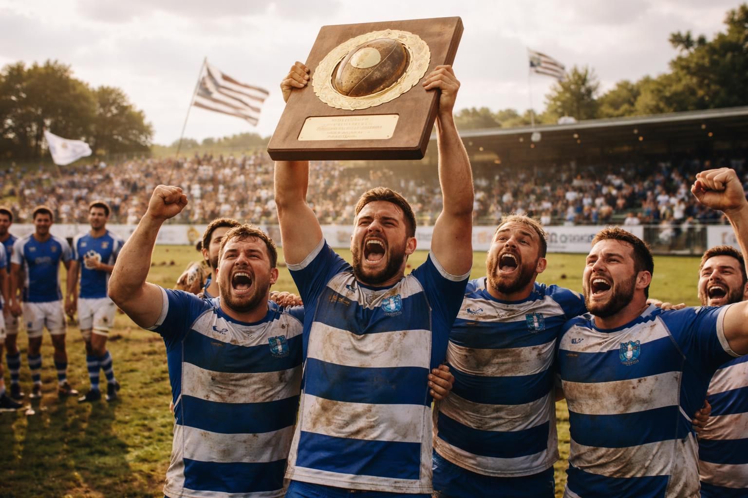 le rc saint-brieuc remporte le bouclier en rugby régional 1 après une victoire décisive contre concarneau, marquant une étape majeure dans la saison.
