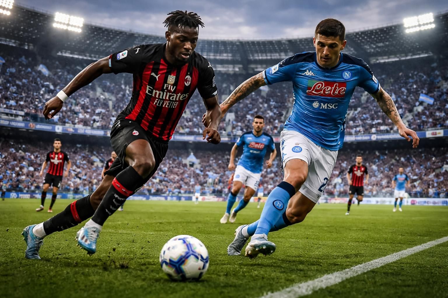 suivez en direct le match de serie a entre como et napoli aujourd'hui sur lamilano.it. ne manquez aucune action et restez informé du score et des moments clés.