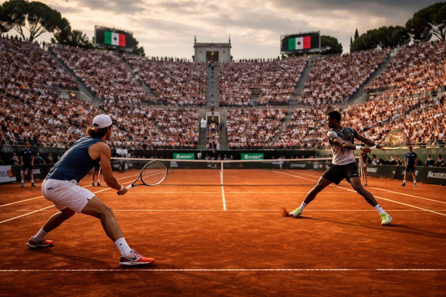 suivez en direct le duel passionnant entre lorenzo musetti et giovanni mpetshi perricard lors du simple messieurs à rome le 08/05/2026. scores, résultats et commentaires en temps réel sur eurosport.