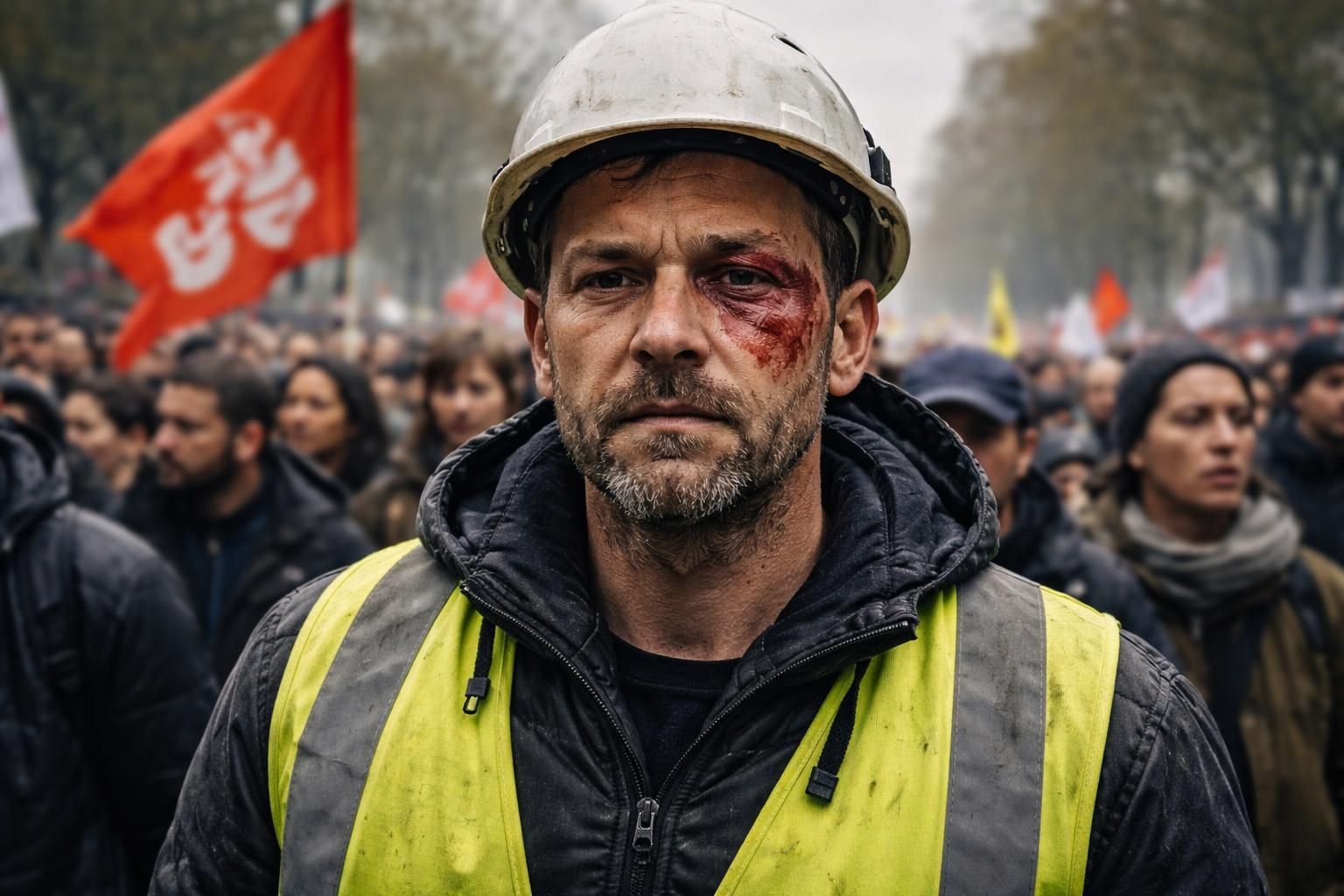 découvrez le parcours d'un syndicaliste blessé lors d’une manifestation contre la réforme des retraites, illustrant comment la douleur peut se transformer en force et résilience.