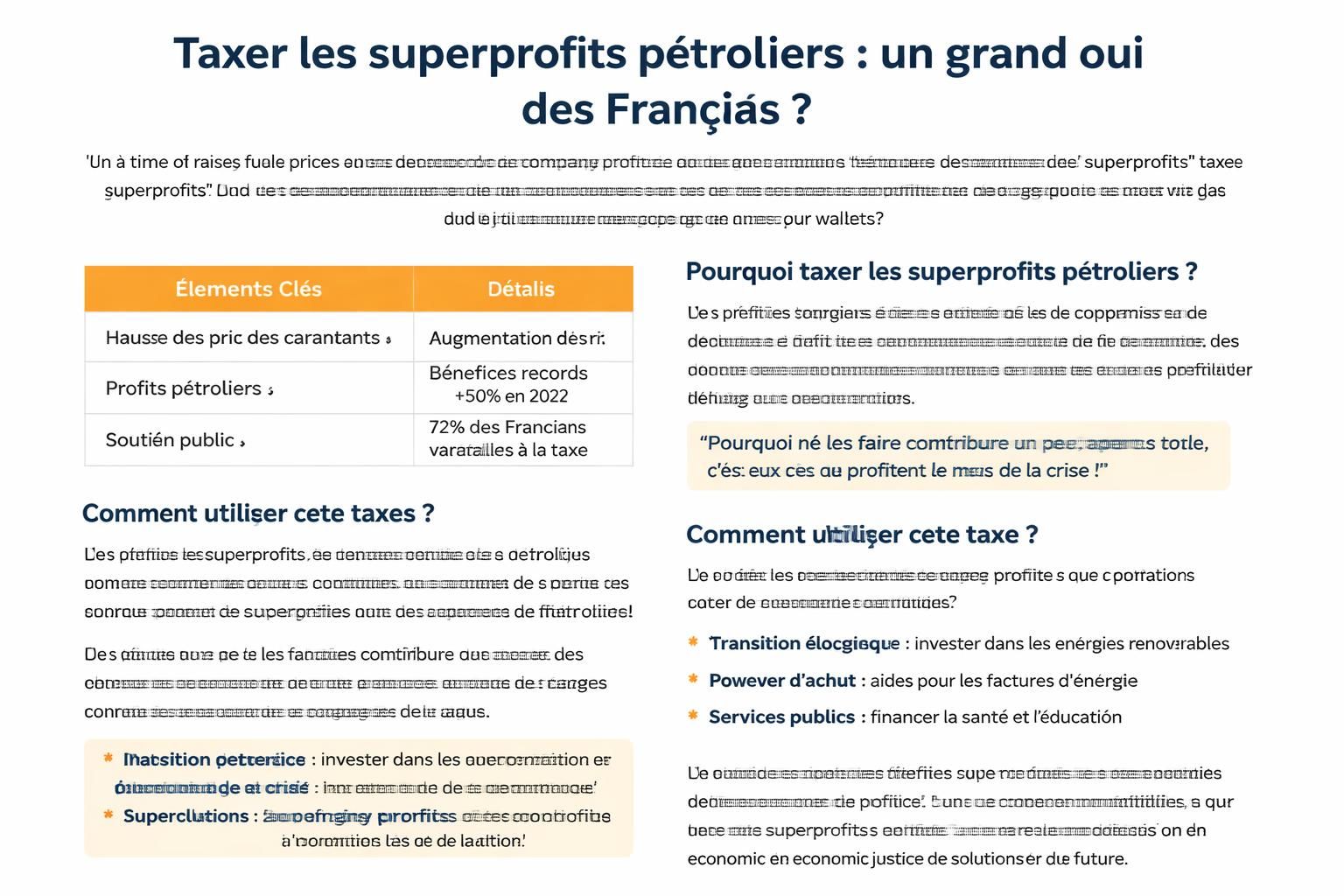découvrez pourquoi une majorité de français soutient la taxation des superprofits pétroliers pour un partage plus équitable des richesses.