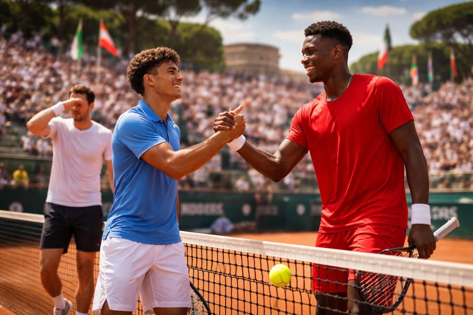 tennis : atmane et mpetshi perricard décrochent leur place au 2e tour à rome tandis que jeanjan manque de peu un exploit remarquable.