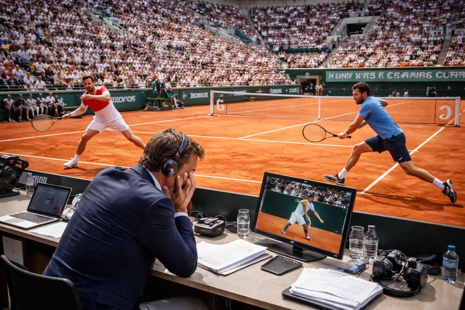 suivez en direct la quatrième journée de roland-garros avec les matchs passionnants de humbert contre halys et royer sous la pression de djokovic. résumés, scores et temps forts en live.