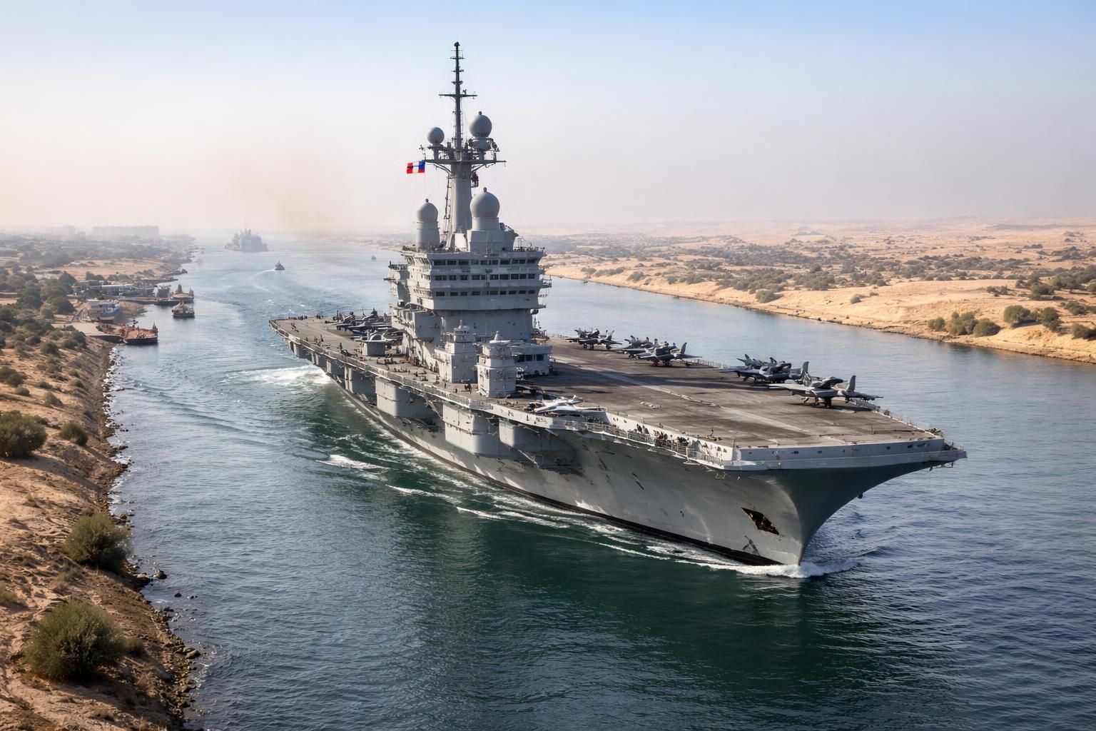 le porte-avions charles de gaulle franchit le canal de suez pour renforcer la présence française au moyen-orient, en réponse aux tensions croissantes près du détroit d’ormuz.