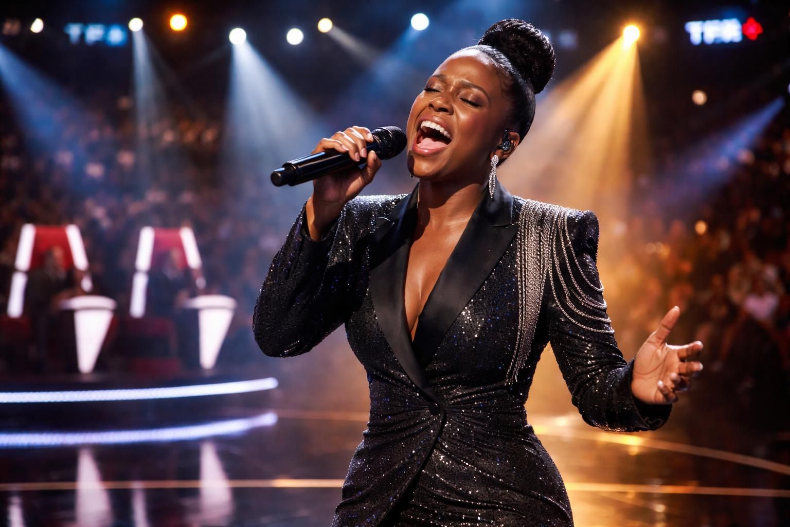 découvrez la performance incroyable de mickaëlle dans the voice 2026 sur tf1+, avec une reprise puissante de « stand up » de cynthia erivo qui a ébloui le public.