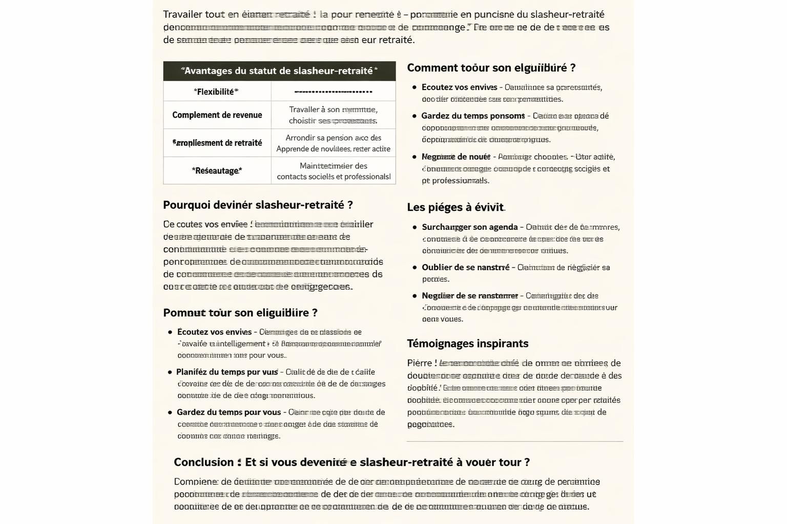 découvrez comment le phénomène du « slasheur-retraité » redéfinit le lien entre travail et retraite, alliant activité professionnelle et temps libre pour une nouvelle manière de vivre cette étape.