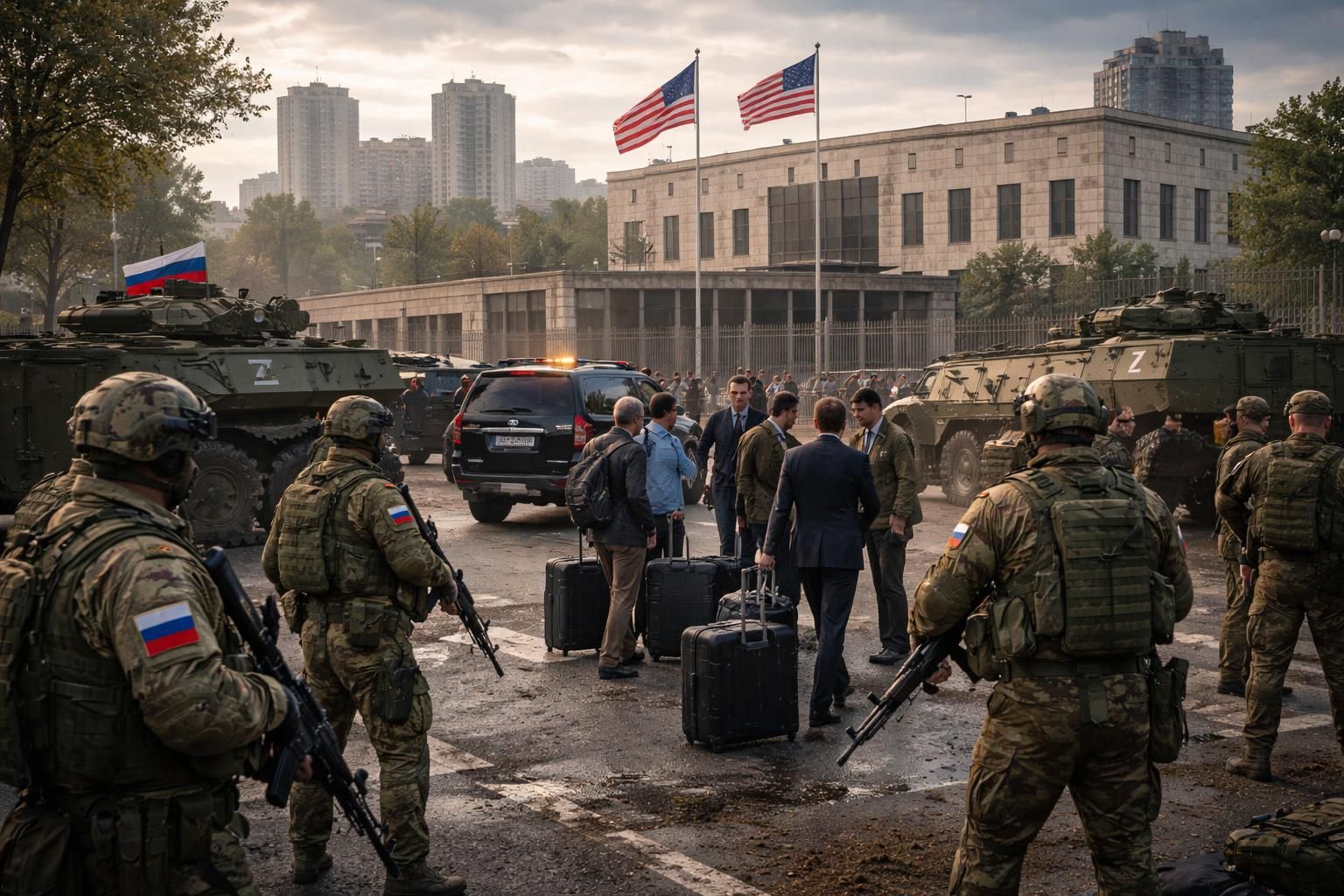 suivez en direct la situation urgente en ukraine avec la russie pressant les états-unis d'évacuer leur ambassade à kiev. informations actualisées et analyses.