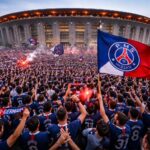 vidéo. psg - arsenal : plongez au cœur de l'ambiance incroyable avec la vague de supporters parisiens envahissant la puskas arena de budapest lors de ce match épique.