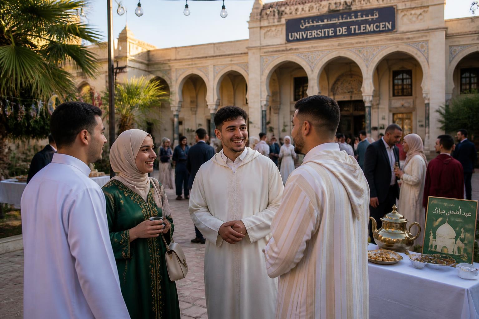 découvrez les vœux chaleureux de l'université de tlemcen à l'occasion de l'aïd al-adha 1447 h / 2026, célébrant ce moment de partage et de spiritualité.