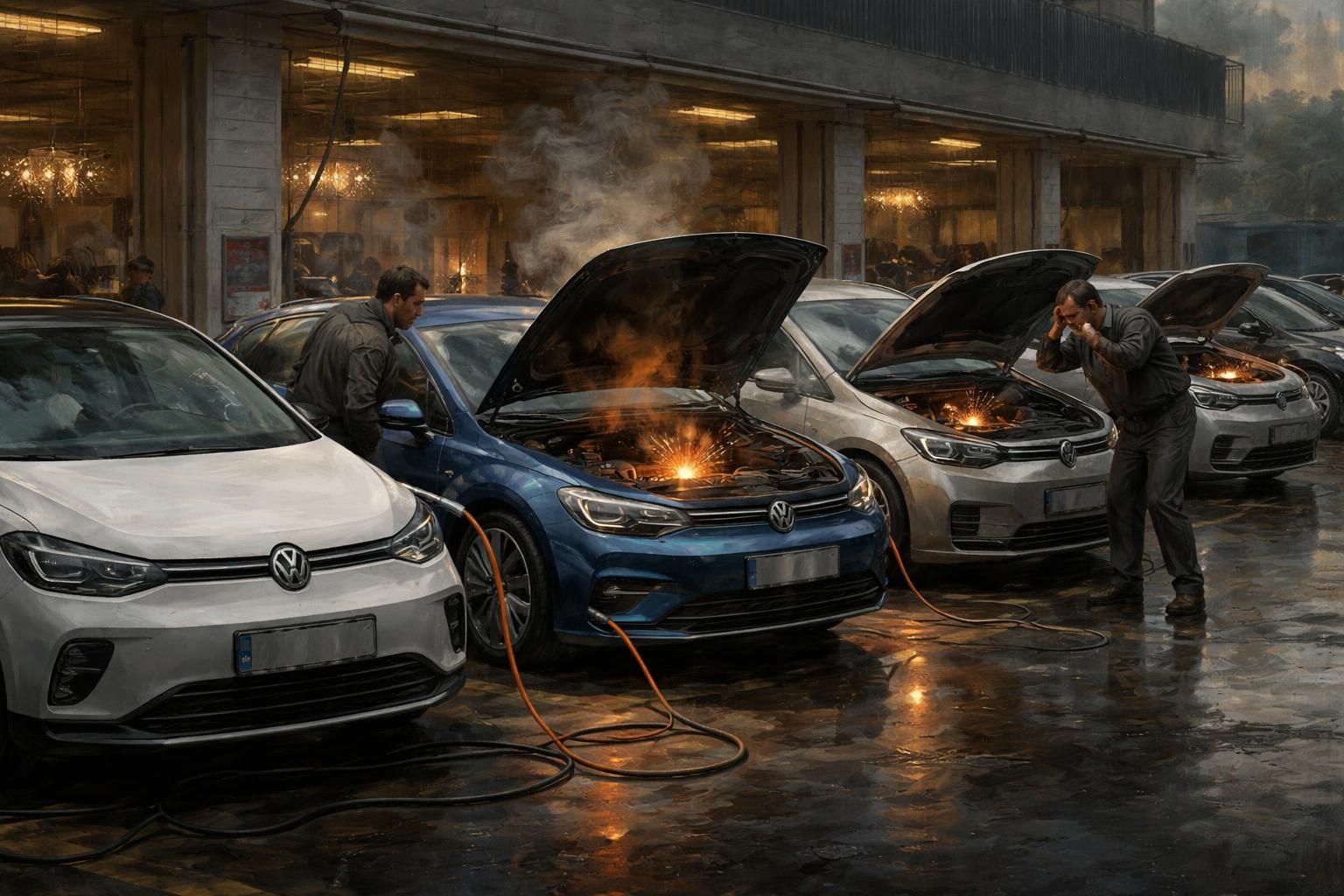 volkswagen rappelle plusieurs modèles en raison d'un risque d'incendie lié à la recharge des batteries, afin d'assurer la sécurité des conducteurs et prévenir tout danger potentiel.