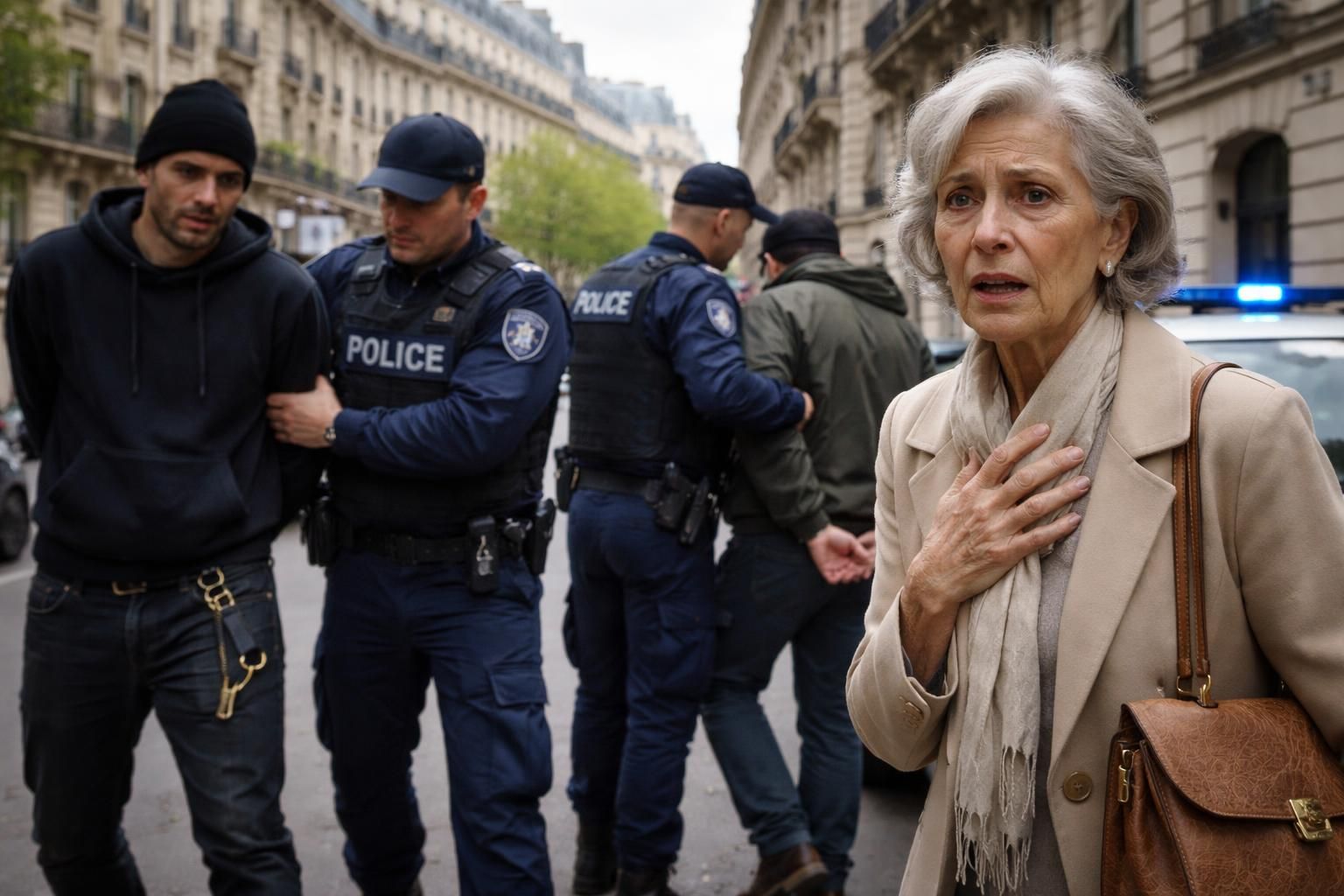 vols en plein paris : des malfaiteurs condamnés à de la prison ferme après avoir dérobé un collier à une femme de 75 ans en pleine rue.