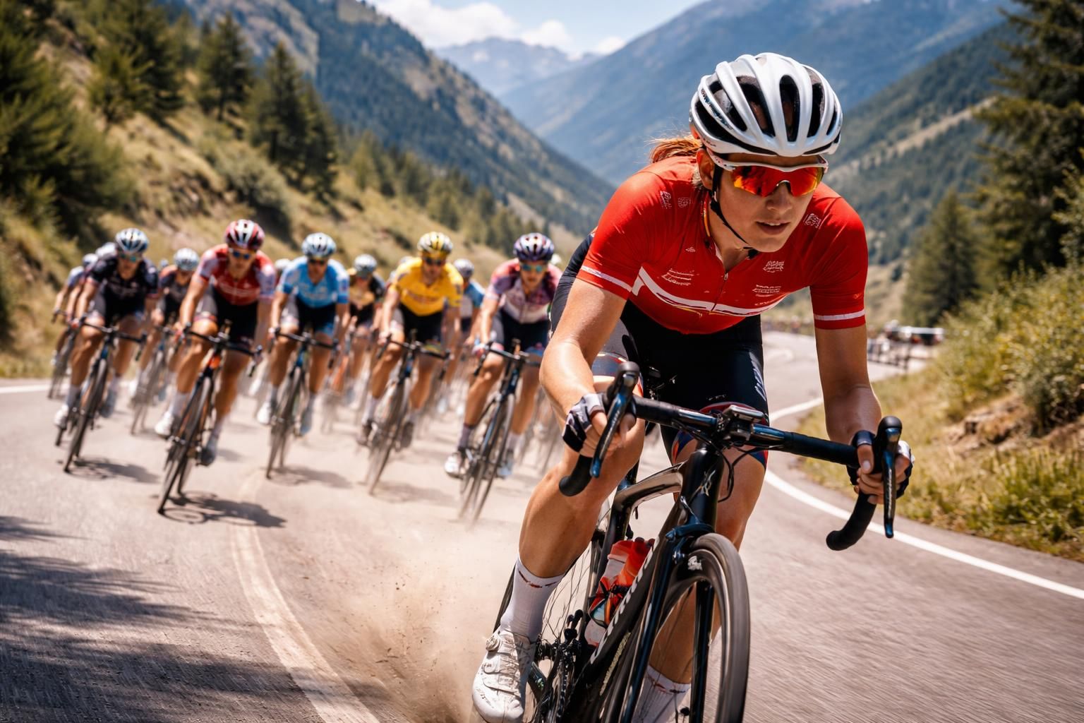 suivez en direct la 1re étape de la vuelta femenina avec lotte kopecky en tête, le peloton se disperse dans cette course intense pour le maillot rouge.