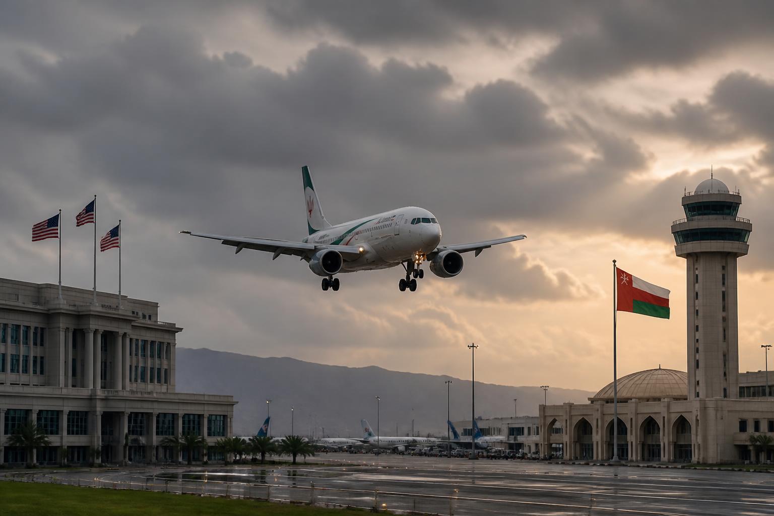 washington cible les droits d'atterrissage des avions iraniens et avertit oman de possibles sanctions, dans un contexte de tensions diplomatiques.