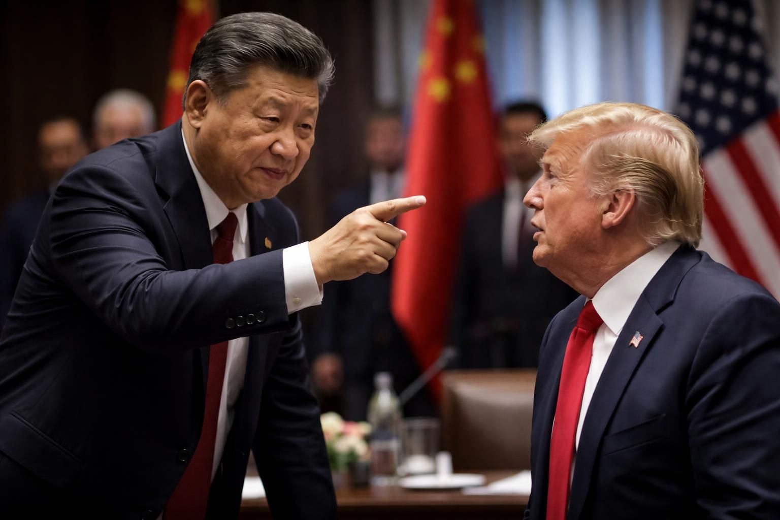 xi jinping adopte une posture dominante face à donald trump en brandissant la menace d'un conflit imminent à taïwan, renforçant les tensions géopolitiques dans la région.